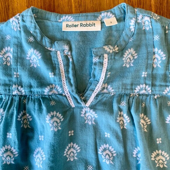 ROLLER RABBIT Swim Cover Up Girls 2 2T Lightweight Cotton Tunic Dress Beach Pool - Picture 3 of 7